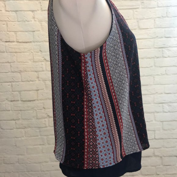 Monteau Los Angeles Boho Print Top, Size M - Picture 2 of 8